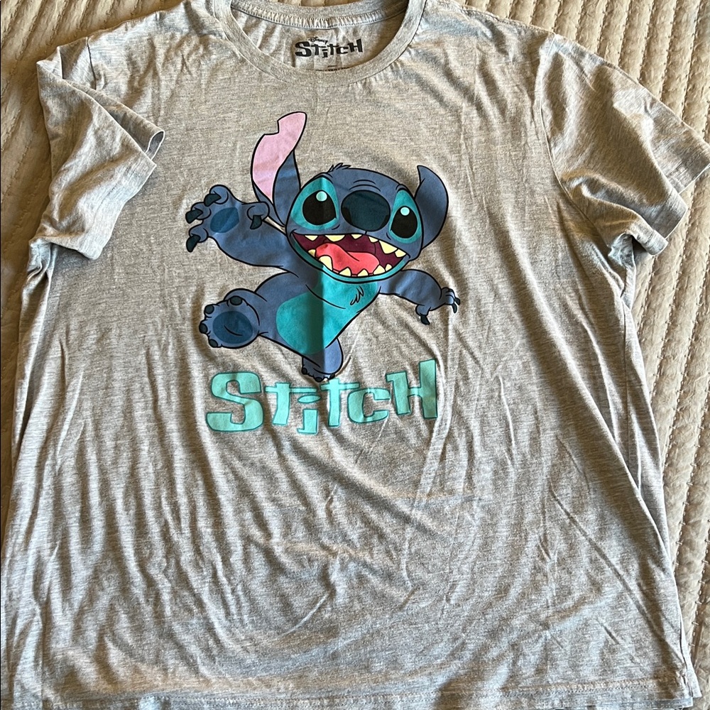 Disney Gray Stitch Logo T-Shirt